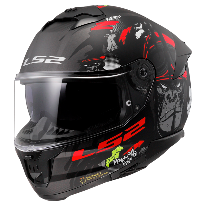 LS2 LS2 FF808 Stream II Angry monkey black / red