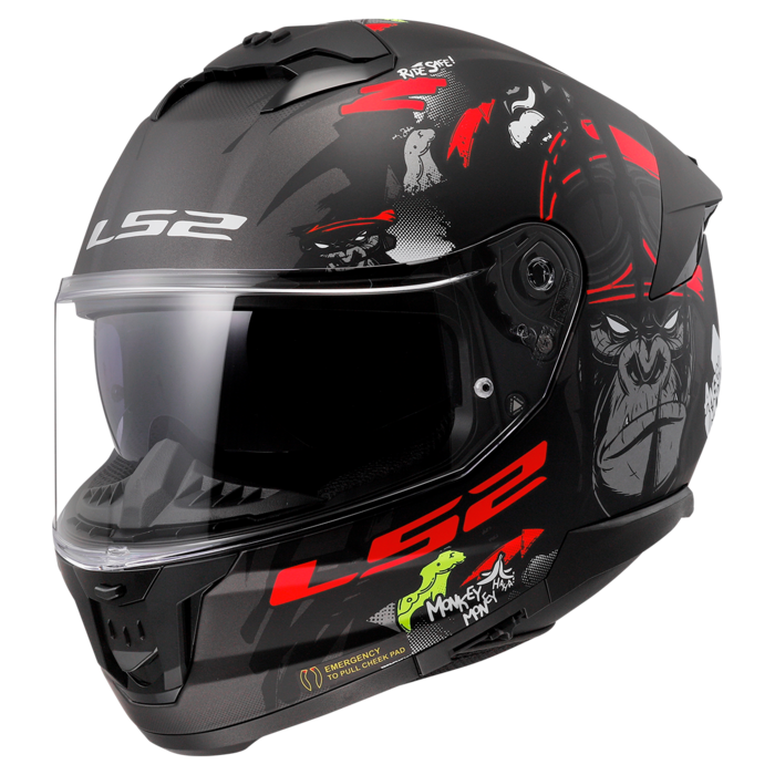 LS2 LS2 FF808 Stream II Angry monkey black / red