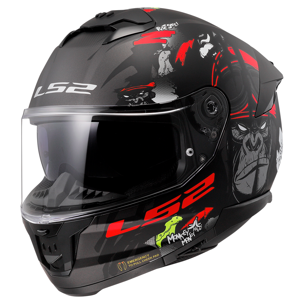 LS2 LS2 FF808 Stream II Angry monkey black / red