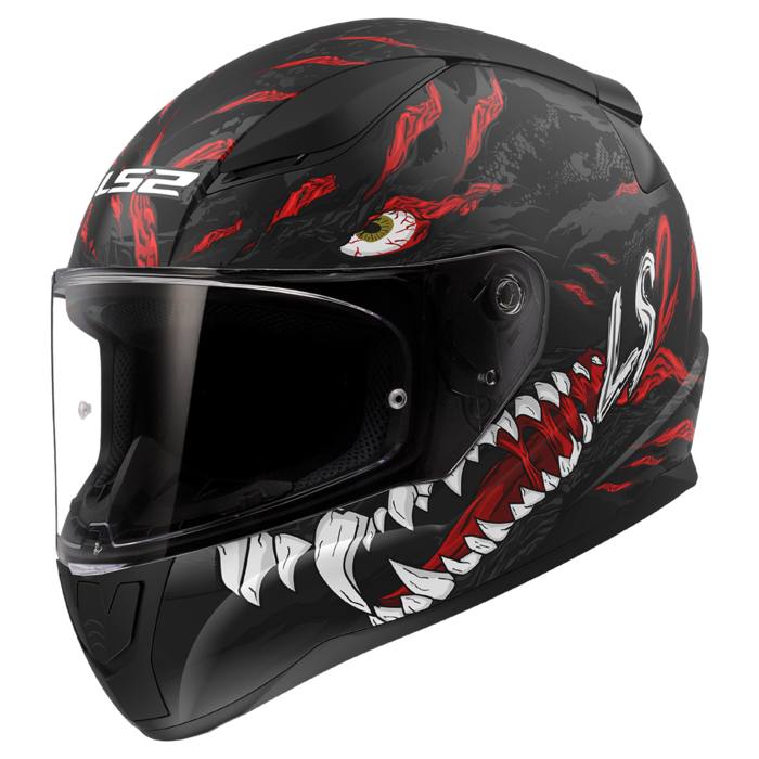 LS2 LS2 FF353 Rapid II Kaiju Matt zwart / rood