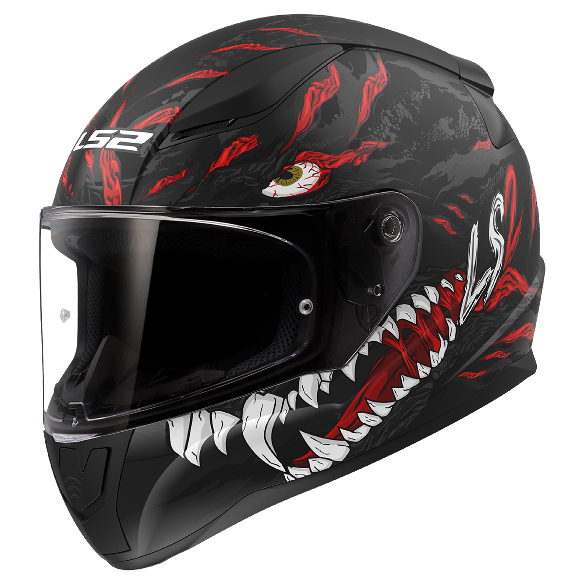LS2 LS2 FF353 Rapid II Kaiju Matt zwart / rood
