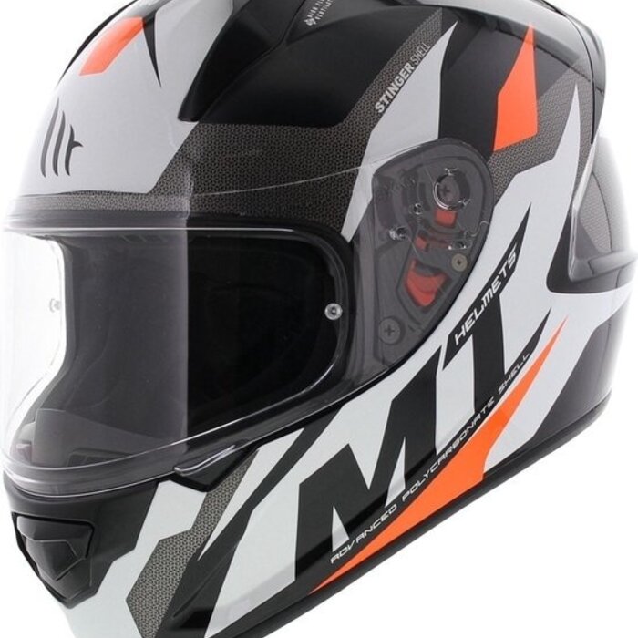 MT Helmets MT Helmets Stinger Brave Zwart / Fluor oranje