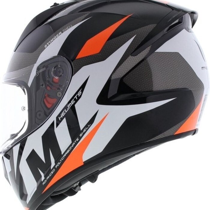 MT Helmets MT Helmets Stinger Brave Zwart / Fluor oranje