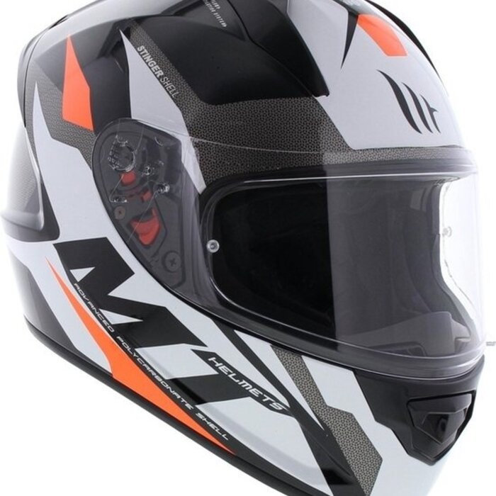 MT Helmets MT Helmets Stinger Brave Zwart / Fluor oranje