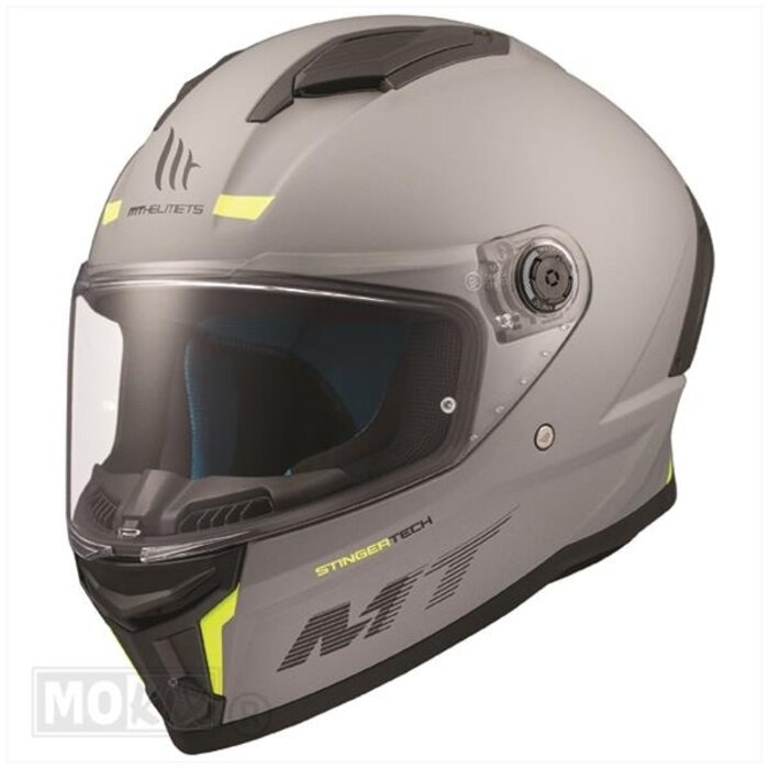 MT Helmets MT Helmets Stinger 2 matt grijs / fluor geel