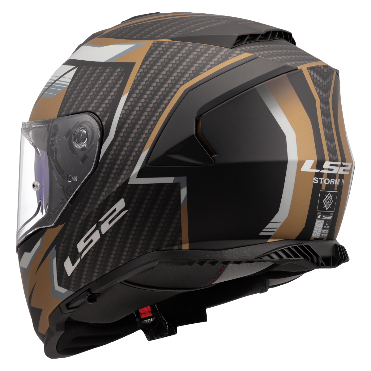 LS2 LS2 FF800 Storm II tracker matt zwart / Goud / grijs