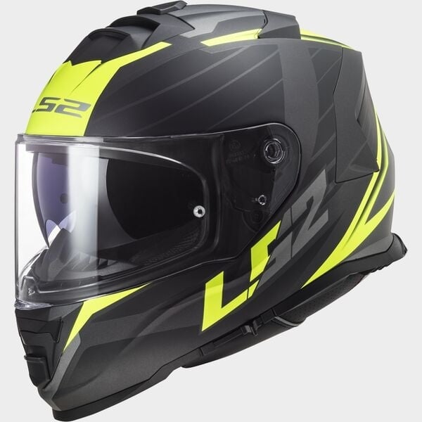 LS2 LS2 FF800 Strom II Nerve - Mat zwart / Fluor geel