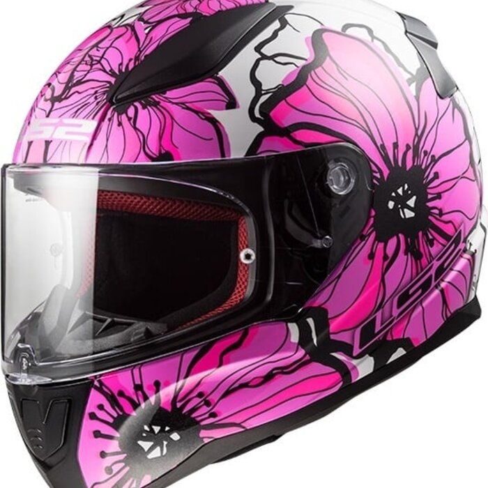 LS2 LS2 FF353 Rapid II poppies wit/roze