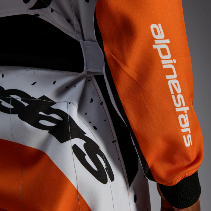 Alpinestars Alpinestars KMX-9 V3 Graphic 6 Wit / oranje / zwart