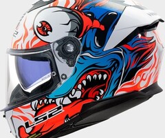 LS2 LS2 FF808 Stream II Inferno wit/ blauw