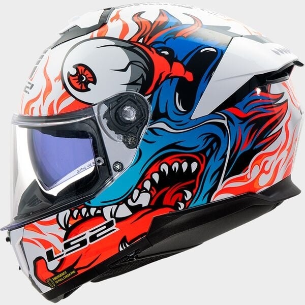 LS2 LS2 FF808 Stream II Inferno wit/ blauw