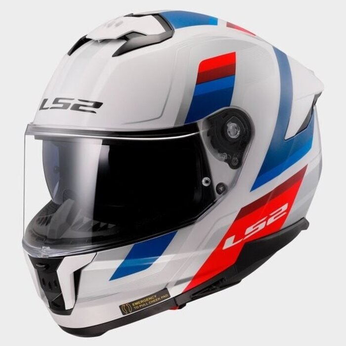 LS2 LS2 FF808 Stream II Vintage wit / blauw / rood