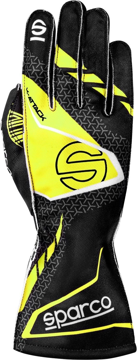 Sparco Sparco K-attack kart handschoenen Zwart / fluor geel