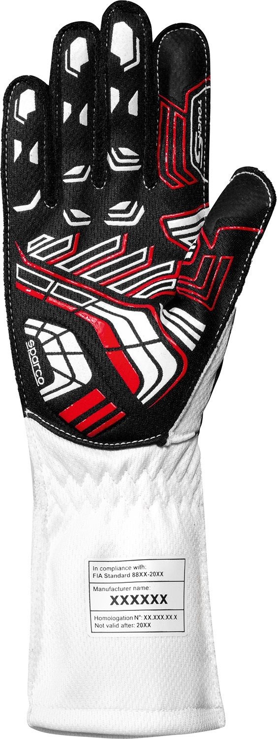Sparco Sparco K -Arrow+ (FIA 8877-2022) kart handschoenen Wit / Zwart