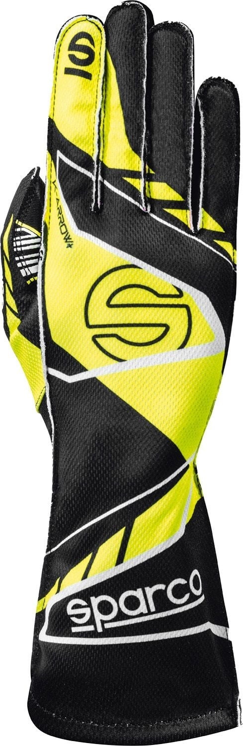 Sparco Sparco K -Arrow+ (FIA 8877-2022) kart handschoenen Zwart / Geel