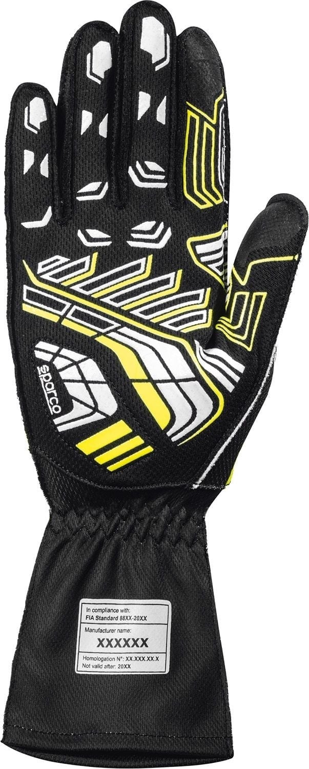 Sparco Sparco K -Arrow+ (FIA 8877-2022) kart handschoenen Zwart / Geel