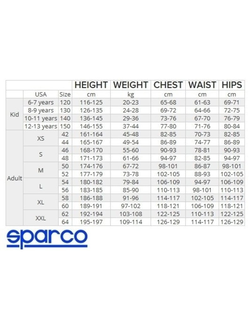 Sparco Sparco thunder advanced overall zwart/blauw