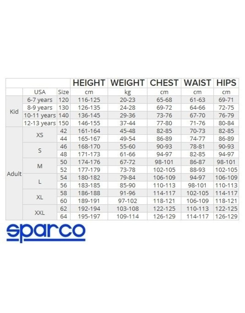 Sparco Sparco thunder advanced overall blauw / rood
