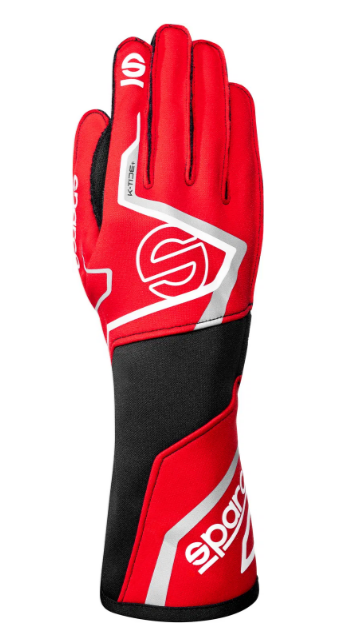 Sparco Sparco K -Tide+ (FIA 8877-2022) kart handschoenen Rood / Zwart