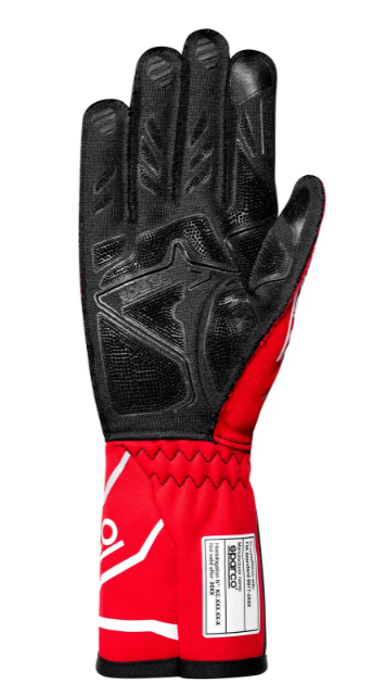 Sparco Sparco K -Tide+ (FIA 8877-2022) kart handschoenen Rood / Zwart