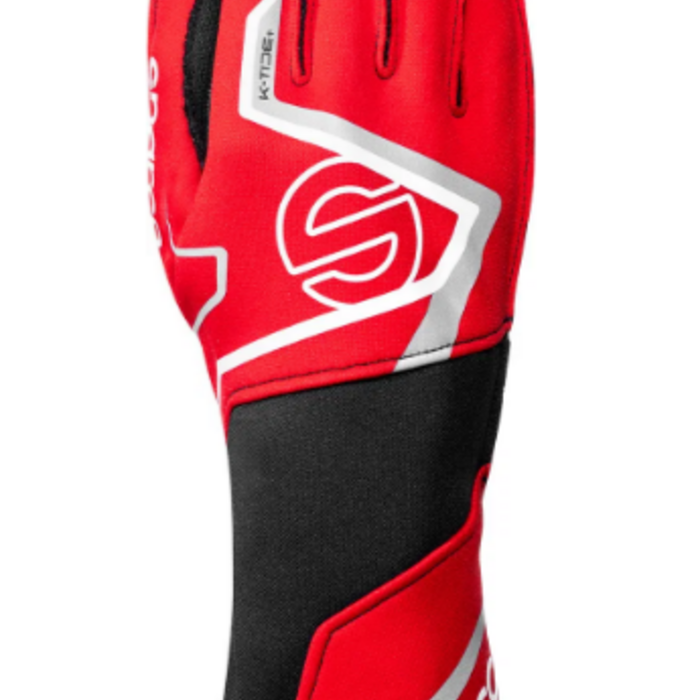 Sparco Sparco K -Tide+ (FIA 8877-2022) kart handschoenen Rood / Zwart
