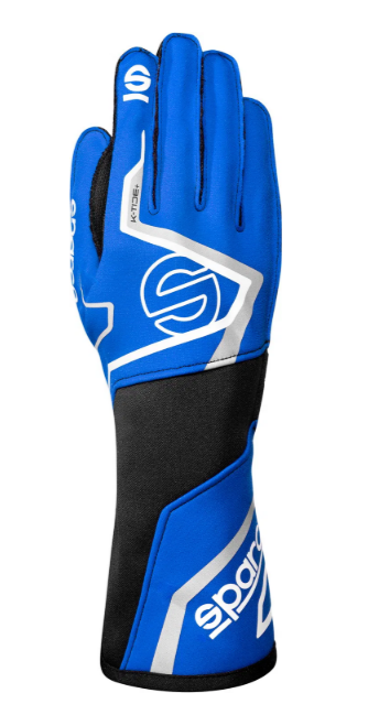 Sparco Sparco K -Tide+ (FIA 8877-2022) kart handschoenen Blauw / zwart