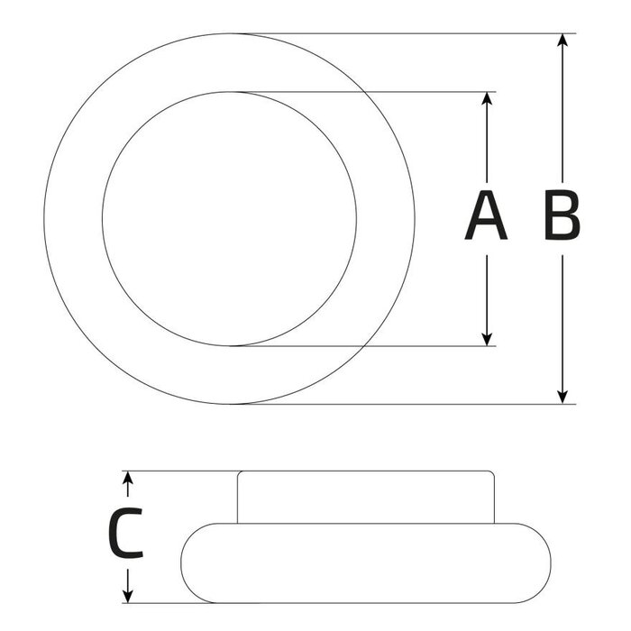 HQ achteras lager 50MM x 90