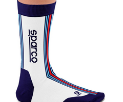 Sparco Sparco Martini Iconic design hoge sokken Wit / Blauw / Rood
