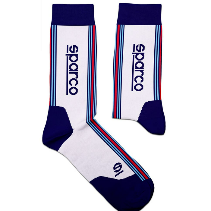 Sparco Sparco Martini Iconic design hoge sokken Wit / Blauw / Rood