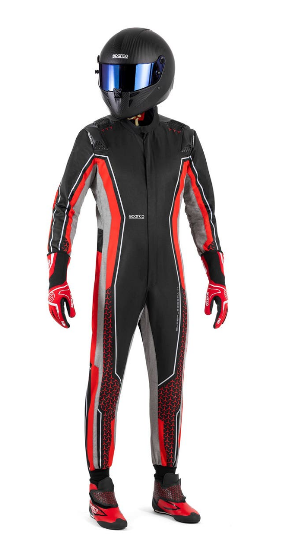 Sparco Sparco Superleggera kart overall FIA 8877-2022 - Zwart / Rood