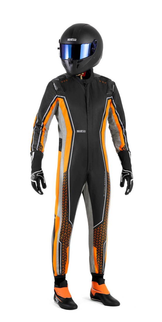 Sparco Sparco Superleggera kart overall FIA 8877-2022 - Zwart / Fluor Oranje