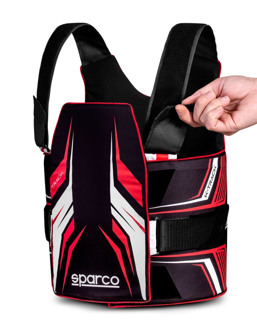 Sparco Sparco K-Track FIA 8870-2018 ribbeschermer zwart / rood