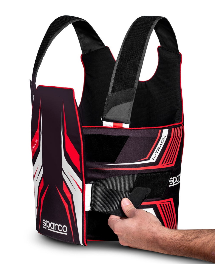 Sparco Sparco K-Track FIA 8870-2018 ribbeschermer zwart / rood