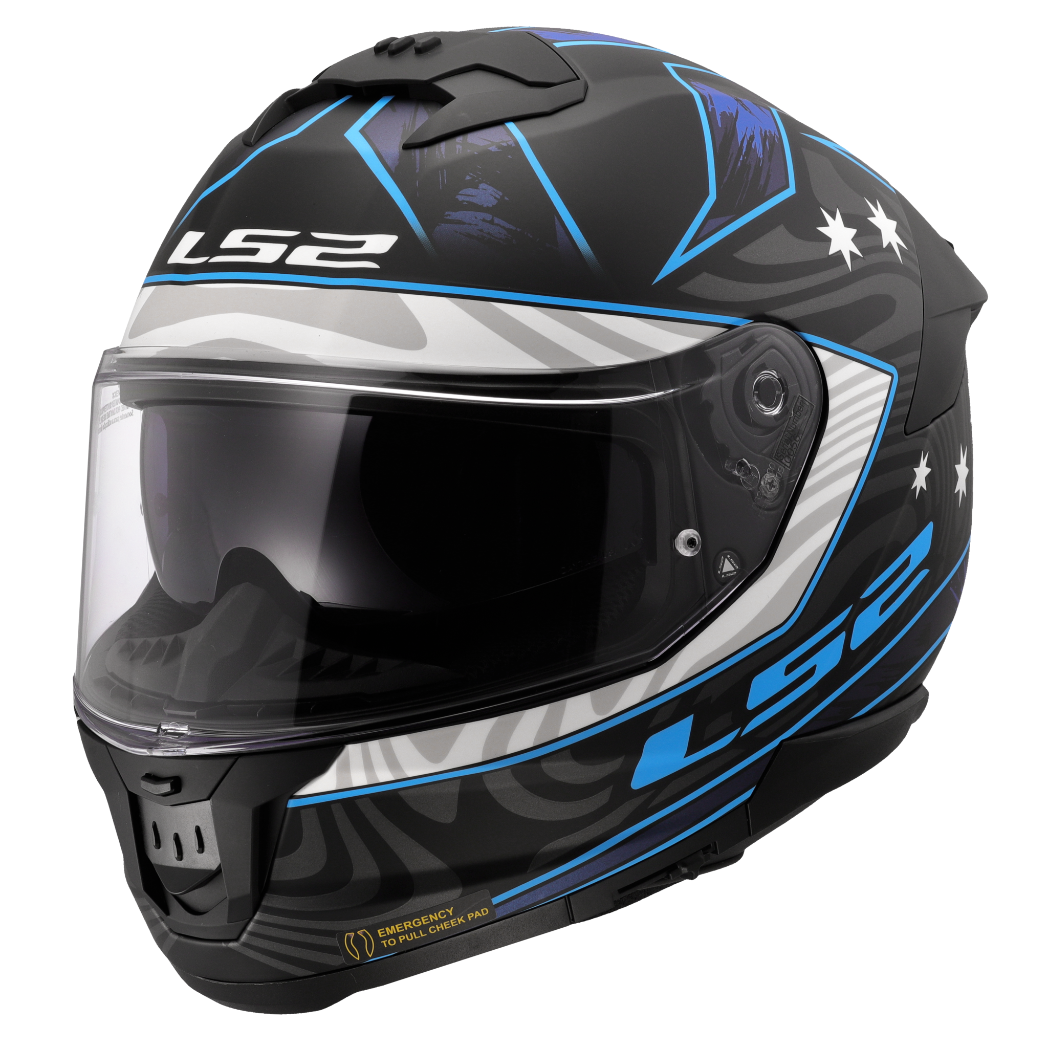 LS2 LS2 FF808 Stream II Galdam zwart / blauw