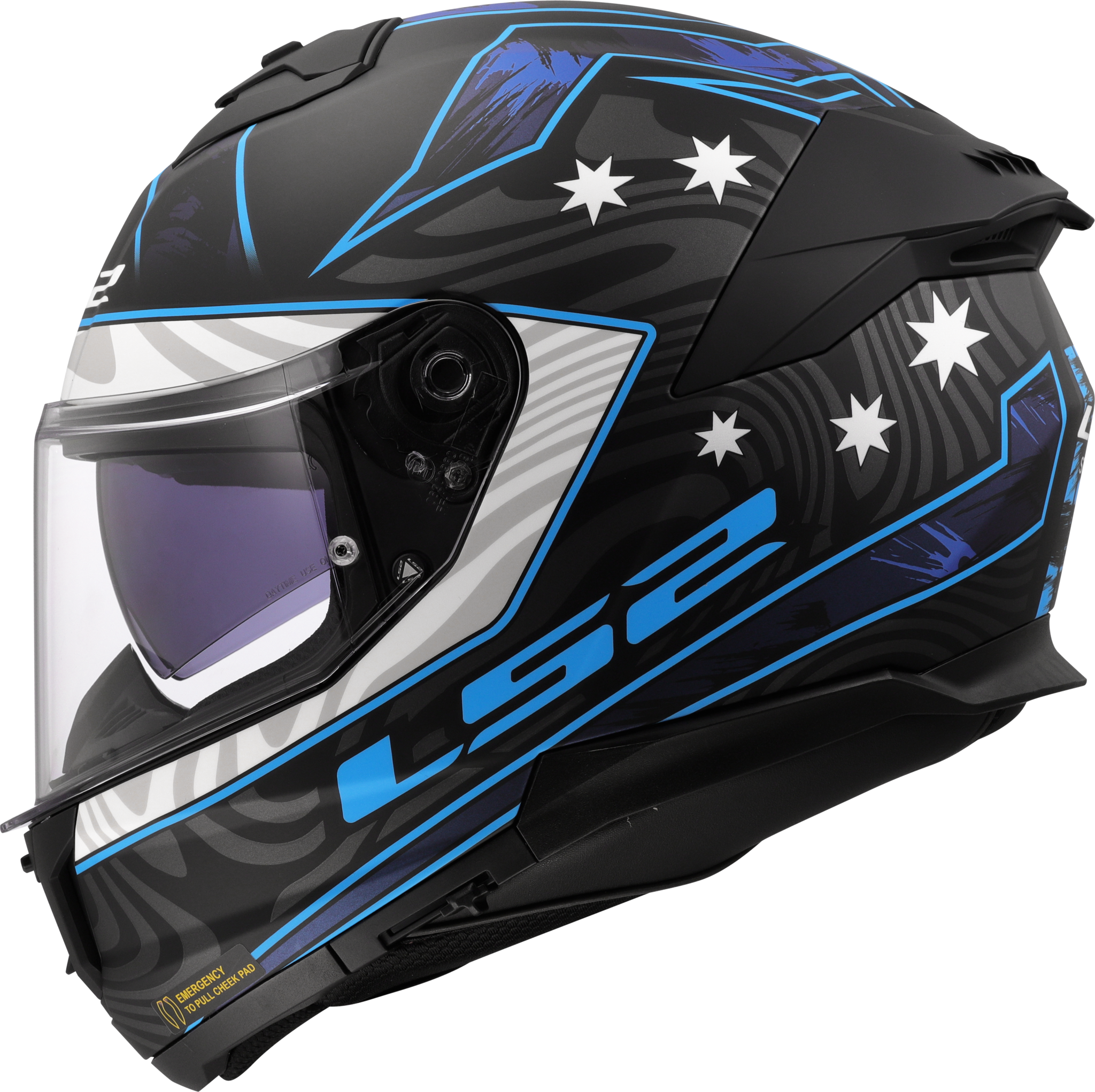 LS2 LS2 FF808 Stream II Galdam zwart / blauw