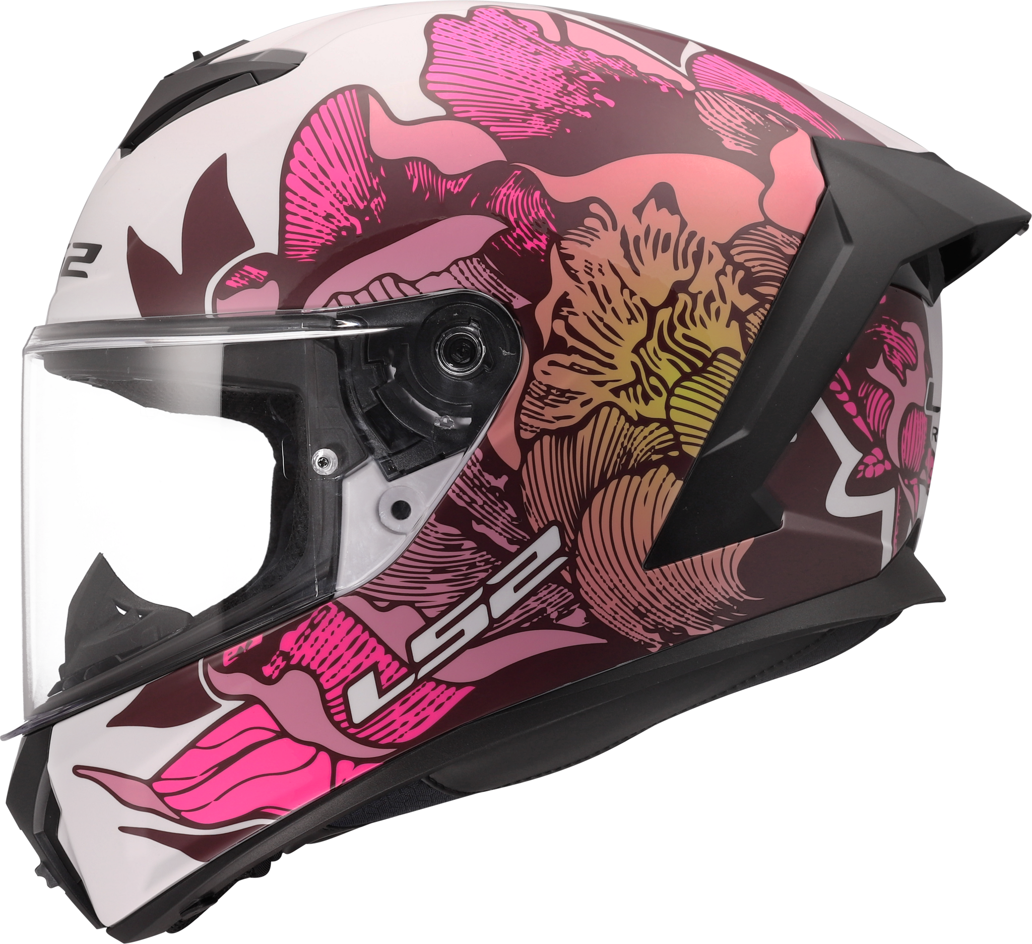 LS2 LS2 FF820 Rapid III Poppies wit / roze