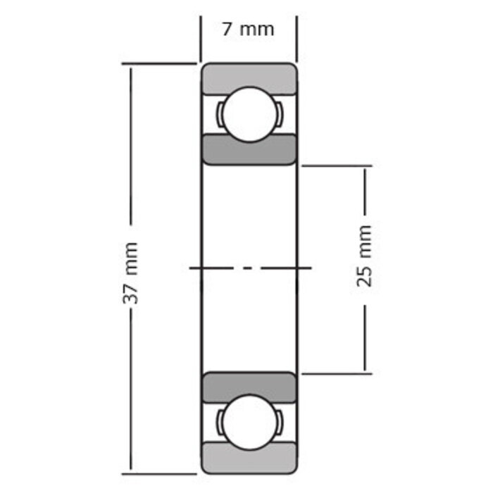 IPK IPK Voorwiel naaf lager 25x37x7MM Hoge kwaliteit SKF