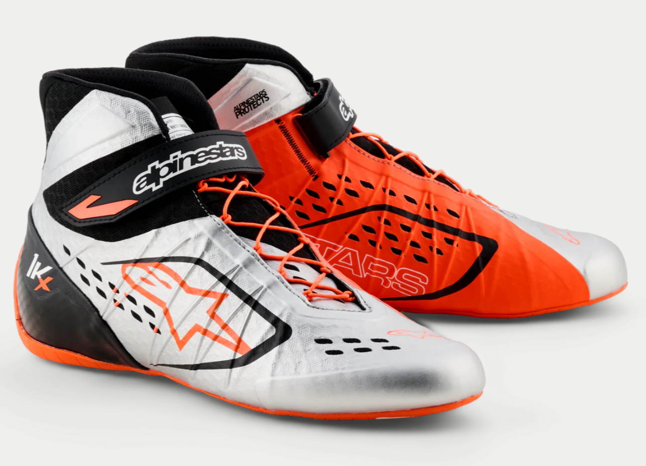 Alpinestars Alpinestars KX V3 Fia gekeurde kart schoenen Oranje / Zilver