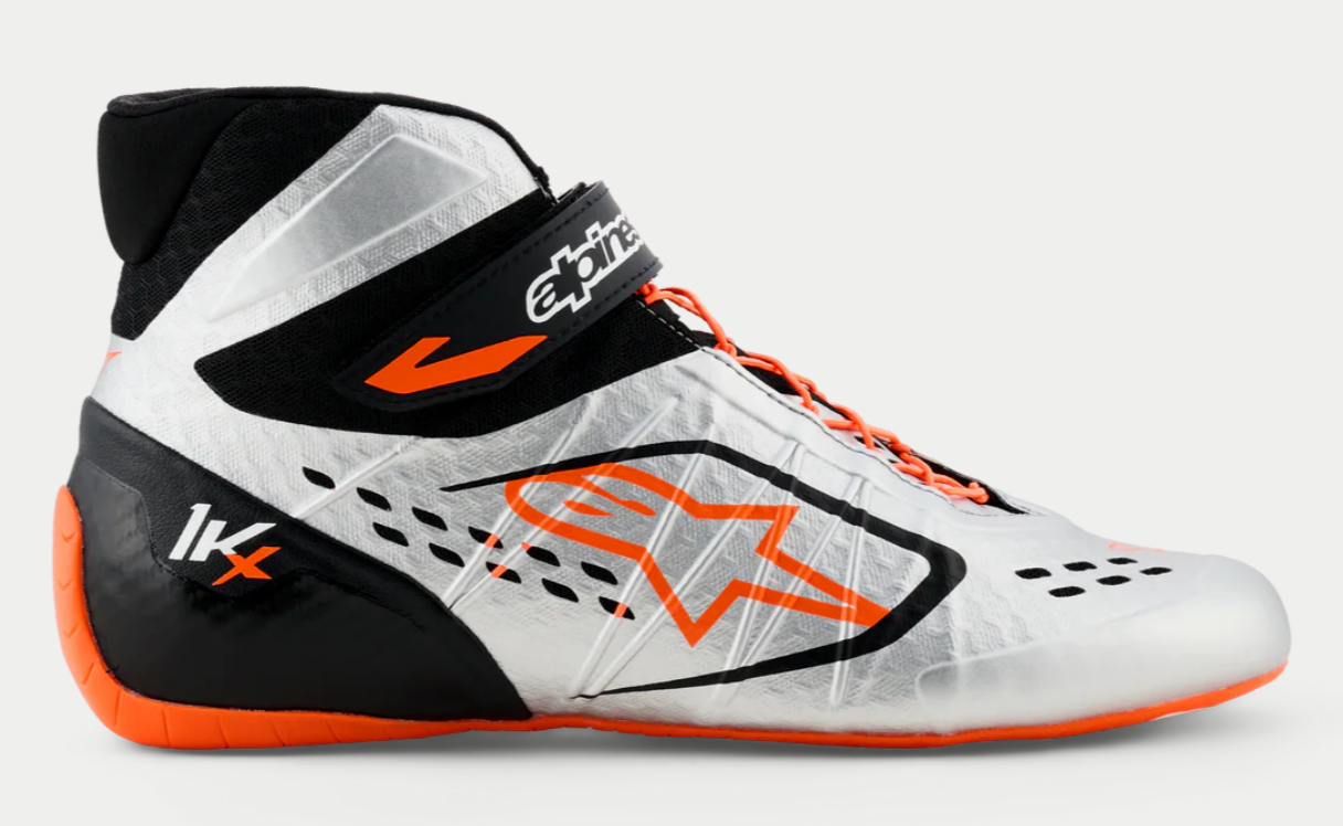 Alpinestars Alpinestars KX V3 Fia gekeurde kart schoenen Oranje / Zilver