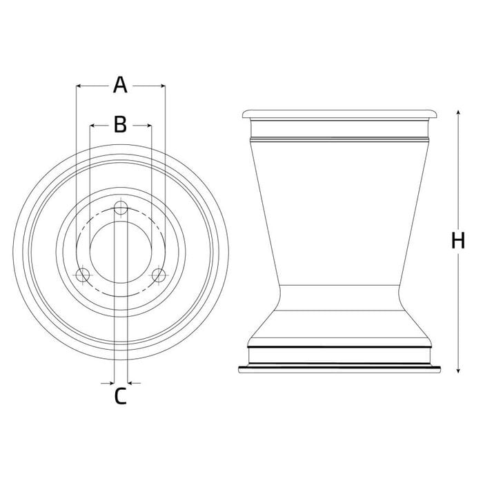 Aluminium achtervelg 180MM (set van twee)