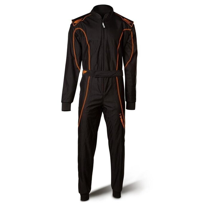 Speed Racewear Speed 2 lagen Overall RS-1 Barcelona zwart/fluor oranje