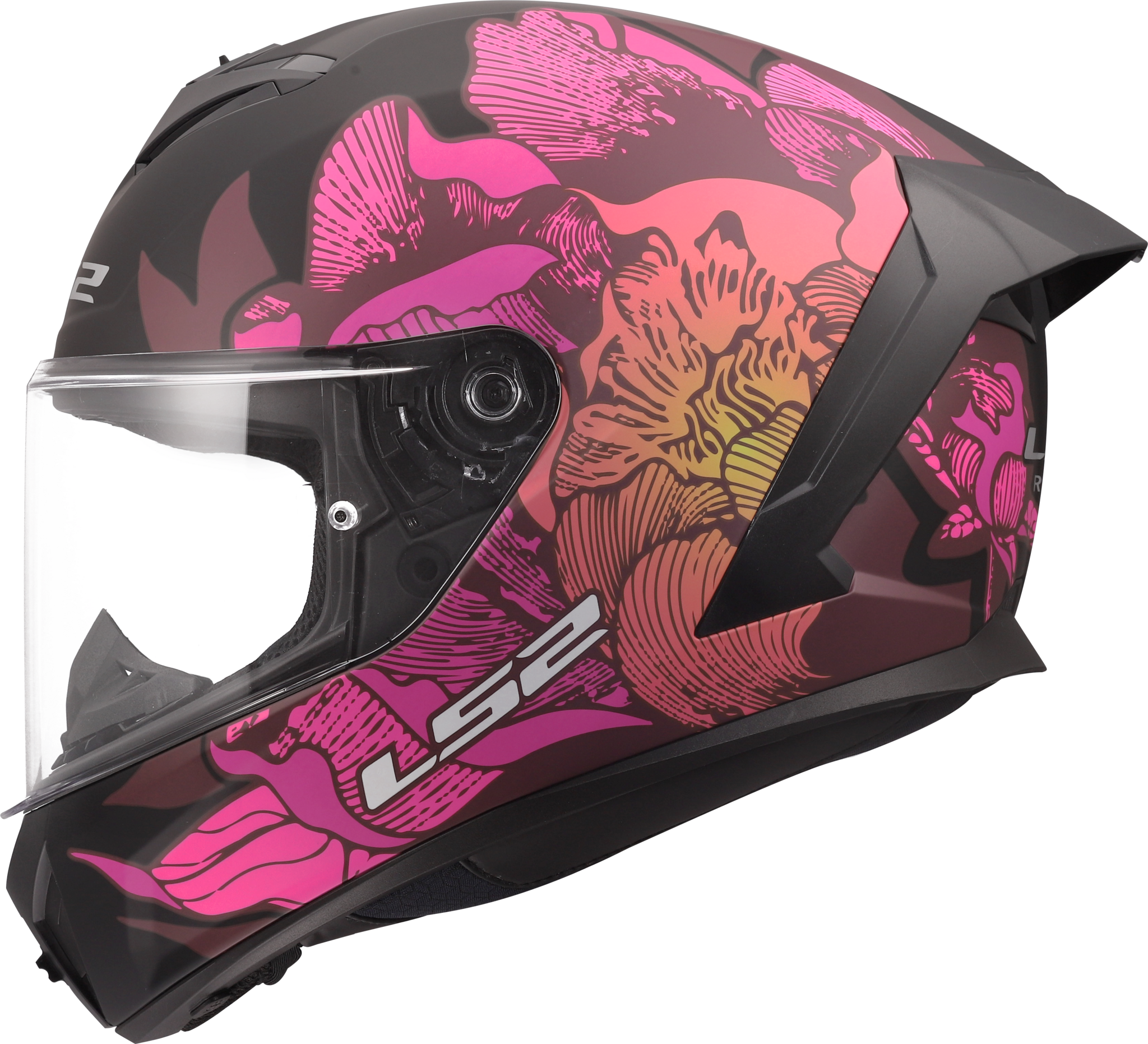 LS2 LS2 FF820 Rapid III Poppies zwart / Roze