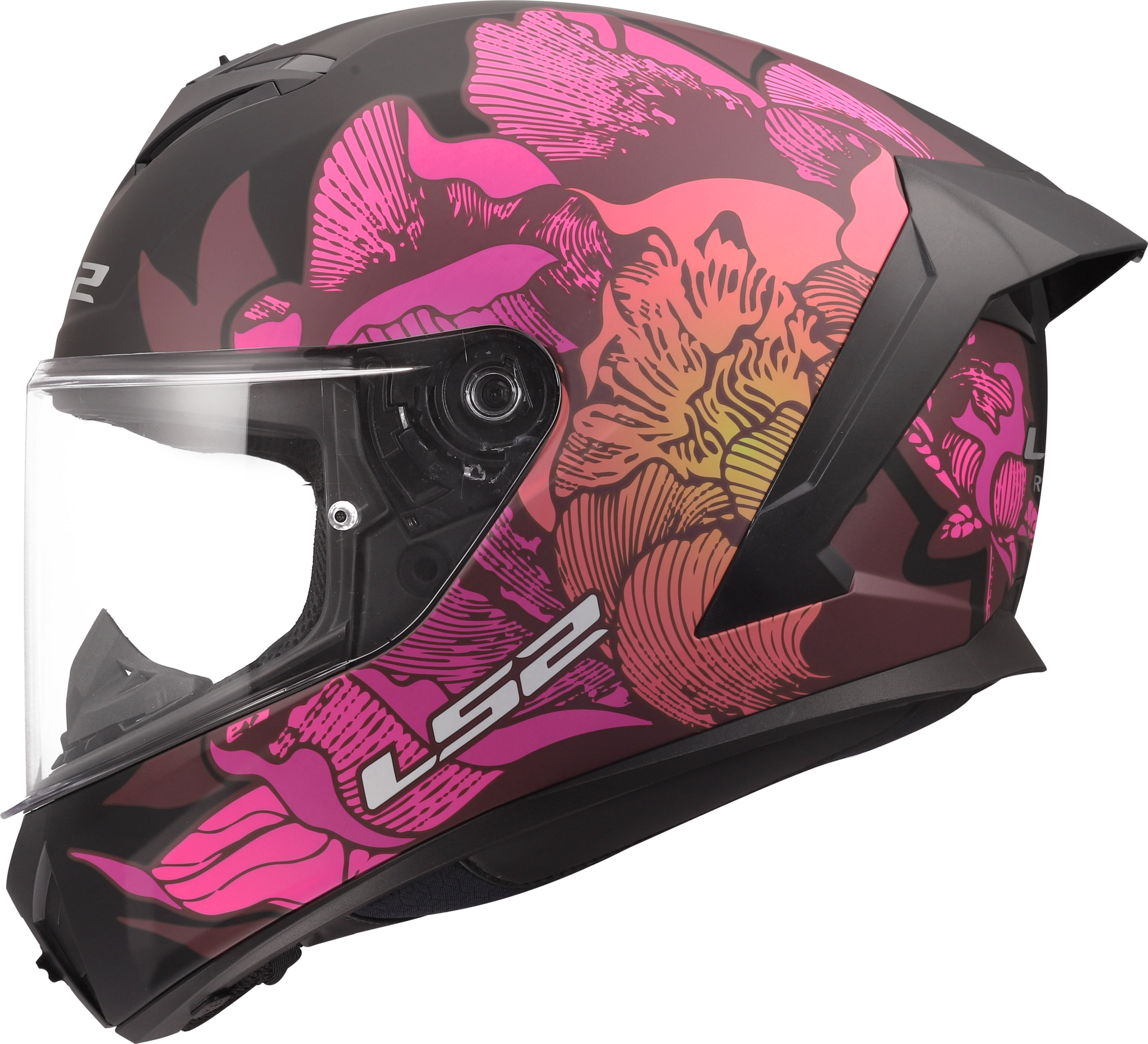 LS2 LS2 FF820 Rapid III Poppies zwart / Roze