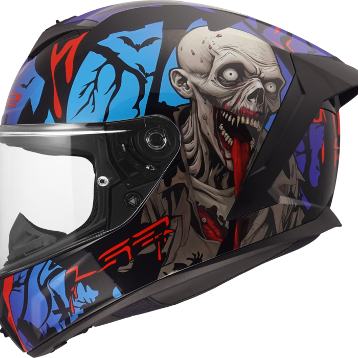 LS2 LS2 FF820 Rapid III Zombie zwart / Rood / Blauw