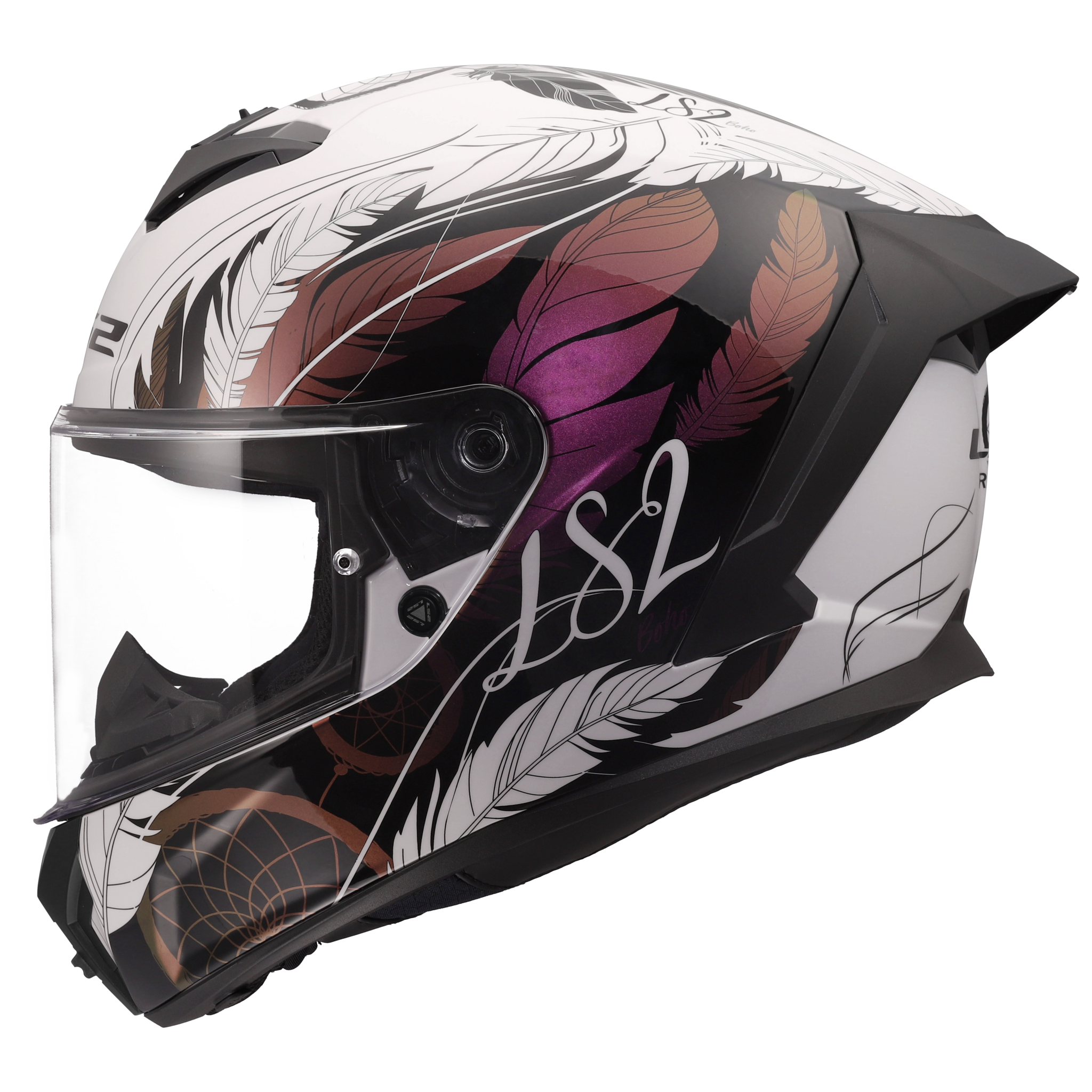 LS2 LS2 FF820 Rapid III Boho Wit / Zwart / Roze