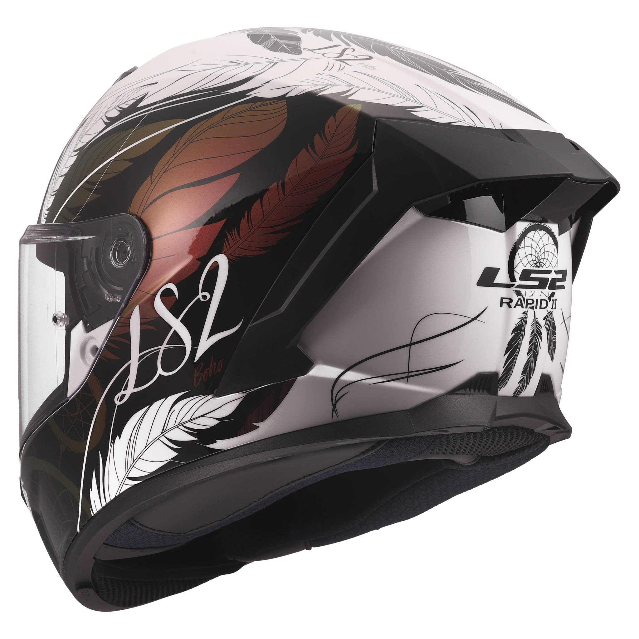 LS2 LS2 FF820 Rapid III Boho Wit / Zwart / Roze