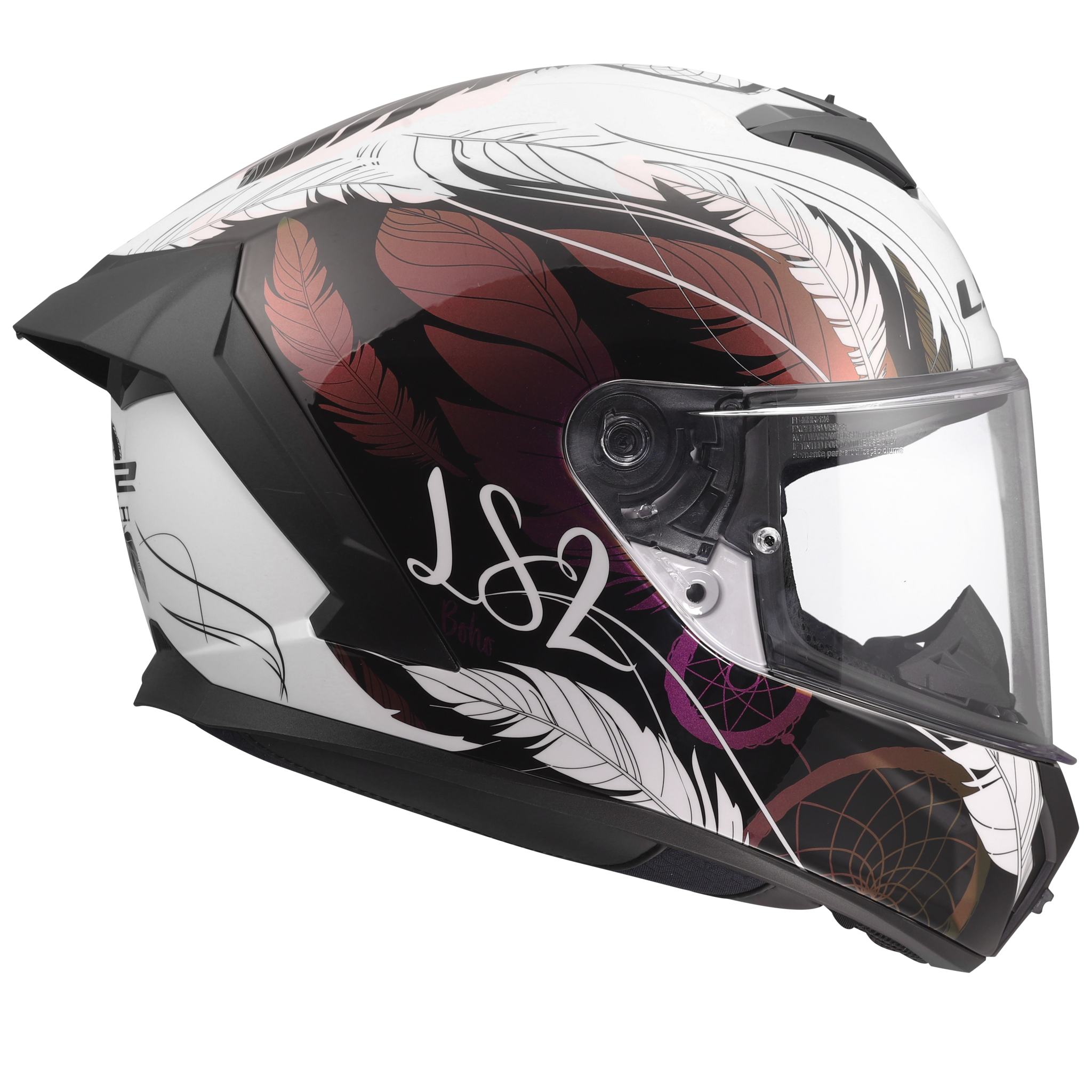 LS2 LS2 FF820 Rapid III Boho Wit / Zwart / Roze