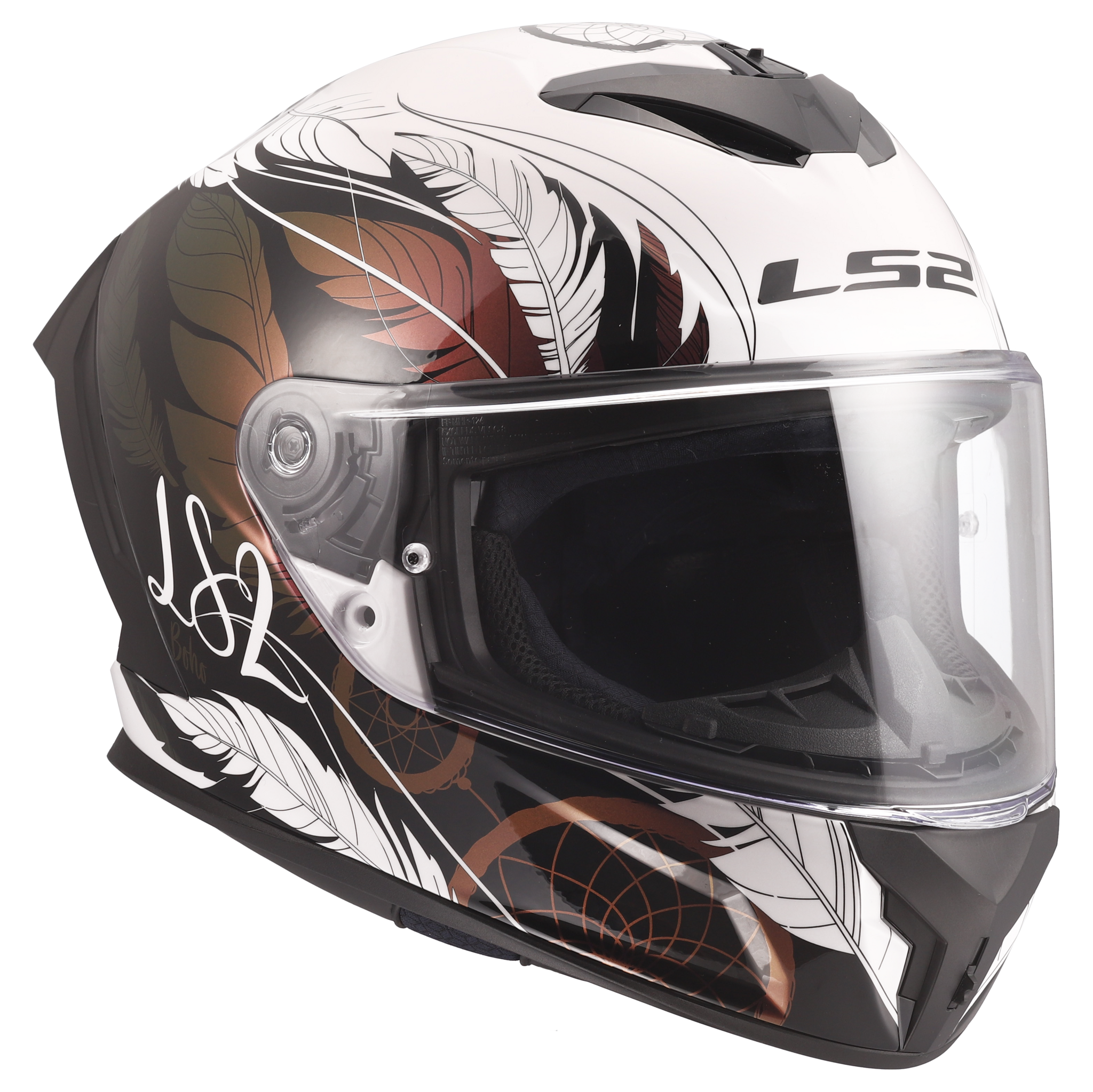 LS2 LS2 FF820 Rapid III Boho Wit / Zwart / Roze