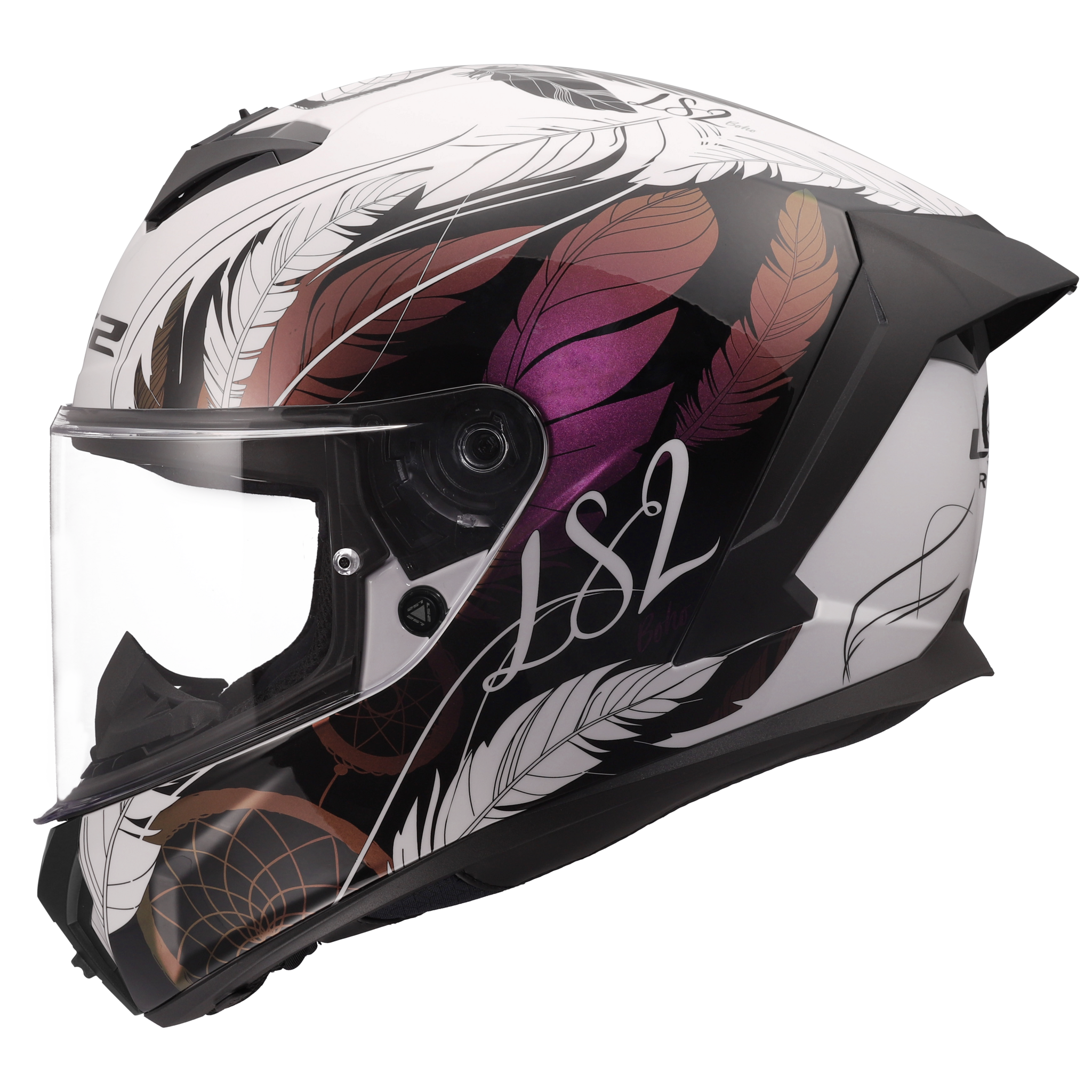 LS2 LS2 FF820 Rapid III Boho Wit / Zwart / Roze