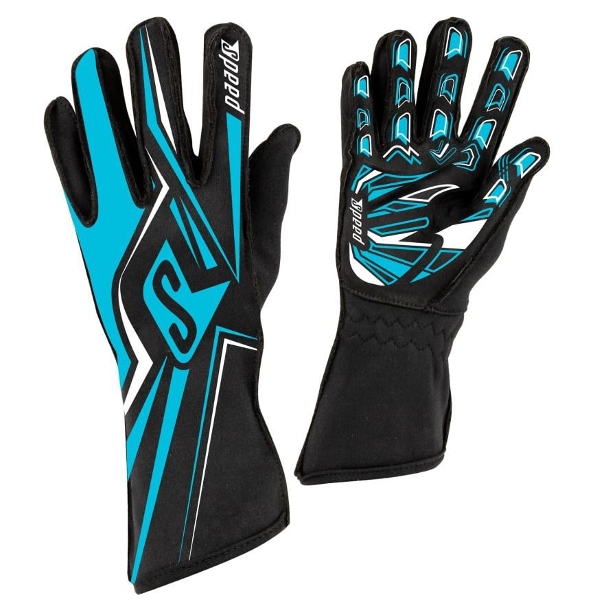 Speed Racewear Speed handschoenen Melbourne 2.0 Zwart / Licht Blauw